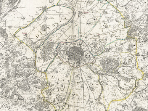 Carte topographique du département de Paris