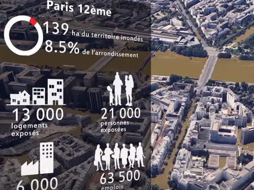 Simulation d'une crue centennale à Paris