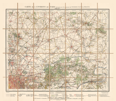 Télécharger la carte vélocipédique des environs de Paris (nord-est)