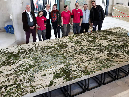 Réalisaton d'une maquette vivante de la vallée de la Seine