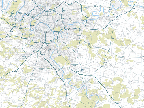 Réseau routier en Île-de-France