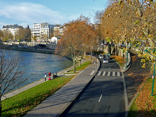 Fermeture des voies sur berge rive droite à Paris