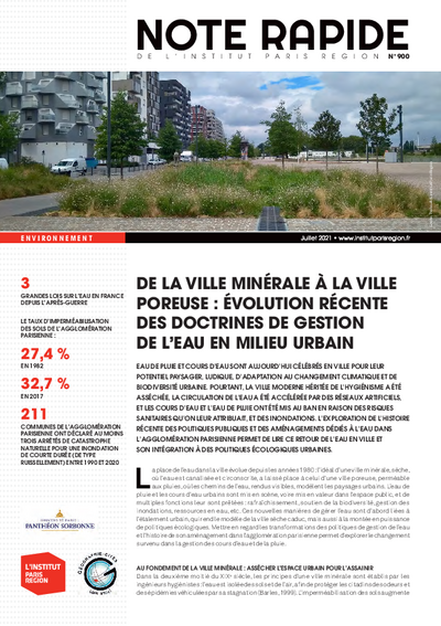 De la ville minérale à la ville poreuse : évolution récente des doctrines de gestion de l’eau en milieu urbain